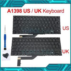 호환 맥북 프로 레티나 노트북 키보드 A1398 영국 미국 15.4 인치 2012-2015