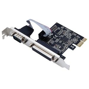 RS232 직렬 포트 COM DB25 프린터 병렬 LPT-PCI-E PCI Express 카드 어댑터 변환기 AX99100 moschip