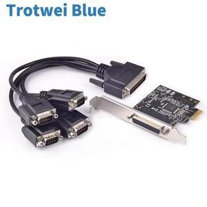 직렬 포트 DB9 RS232-PCI e 확장 카드 PCI-e RS232 RS-232 RS 232 어댑터 PCIe 컨버터 변환기 MosChip 4