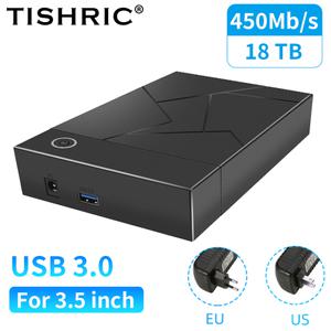 TISHRIC 하드디스크 케이스 2.5 3.5 인치 외장형 하드 드라이브 인클로저 SSD HDD SATA-USB 3.0 어댑터 18T