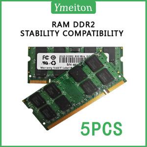 Ymeiton 노트북 메모리 범용 모듈 램 1.5V PC2 800Mhz 240 핀 노트 카드 DDR2 2GB 5 PCs