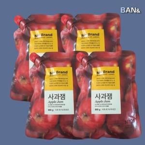 [기타] 노브랜드 사과잼 800g 4개 업소용 대용량 과일잼