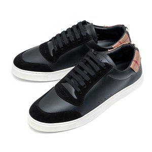 [버버리]남성용 버버리 빈티지 체크 코튼 스니커즈  8061752 1189  블랙