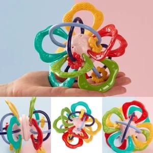 캐스B 센서리 촉감볼 스포츠 치발기 촉감놀이 두뇌발달 도형링 장난감 오감자극 아기 유아