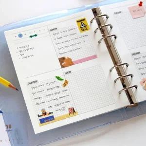 A6 WIDE 6공 - 위클리 리필속지