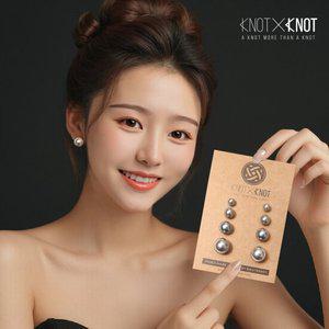 [KNOTXKNOT] 특별한 날 돋보이는 6-12mm 실버 925 은침 흑진주 귀걸이 풀구성 세트