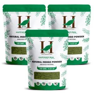H C 인도 천연 헤나 인디고 가루 파우더 100g X 3팩