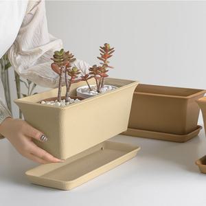 대형사각화분 플라스틱 화분 텃밭 정원 베란다 무광 통기성