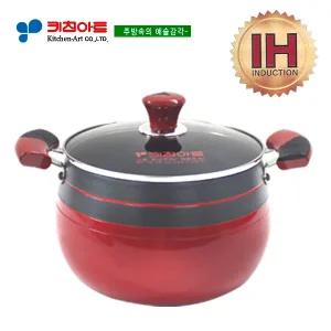 [퀸센스]키친아트 신비(IH) 인덕션경질냄비 22CM깊은냄비