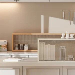 듀크 아일랜드 유리 파티션 주방 가벽 선반 400 1200 사이즈