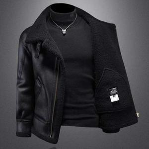 남자 무스탕 밍크 항공점퍼 방한복 겨울 젊은오빠 자켓 두꺼운 양털 가죽 레더 블루종 퍼