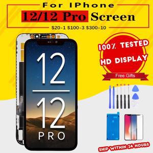 iPhone 12 Pro LCD 디스플레이 용 AMOLED 스크린 3D 터치 디지타이저 어셈블리 교체 부품 INCELL