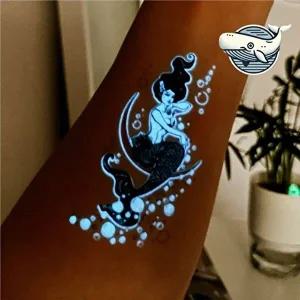 야광 문신 스티커 패턴 타투 특수 효과 판박이-WFHITSP