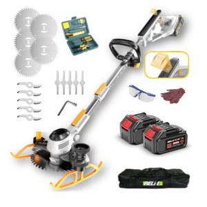 충전식 예초기 잡초제거기 기 깎는 화초 잔디 잔디깍이 잡초제거 2배터리