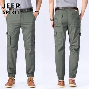 지프 JEEP 남자 조거팬츠 스판 밴딩 카고바지 건빵 빅사이즈 작업복