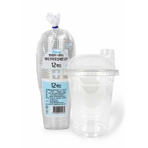 빨대없이 사유행용하는 테이크아웃 컵 세트 12P