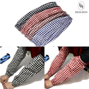 면 팔토시 미술 토시 예쁜 체크 무늬 긴 롱 카페 공방 작업 주방