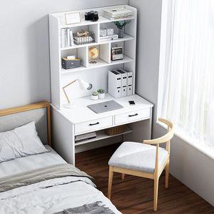 슬림 우드 책상 조립식 단화이트 우드책상 원룸 책장 800 스탠드