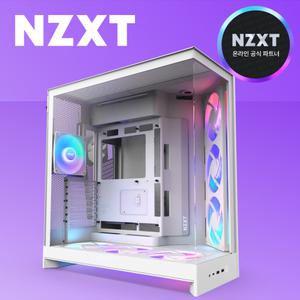 [국내정품] NZXT H9 FLOW V2 RGB PLUS 어항케이스 미들타워 화이트