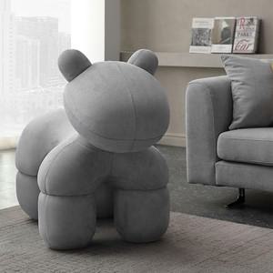 엘루소 포니스툴 체어 명품 인테리어 포인트 스툴 오브제 스웨이드 대형 의자