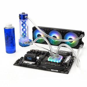 커스텀수냉 Syscooling PC 수냉 키트 360mm 라디에이터 DIY 액체 냉각 소프트 튜브 시스템 5V RGB 조명 AMD 인텔 CPU 지원