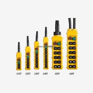 호이스트 크레인 제어 펜던트 컨트롤러용 COB 더블 스피드 푸시 버튼 스위치, 방수 호이스트 4 6 8 버튼