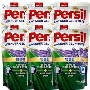 퍼실 9중효소 딥클린 라벤더 리필 1.5L 6개 일반/드럼 겸용 세탁세제