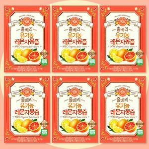 홀베리 유기농 레몬자몽즙 14포 x 6박스