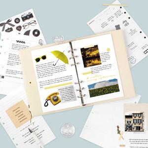 [만년형] 리코즈 A6 6공 리필지 100매 다이어리 속지 내지