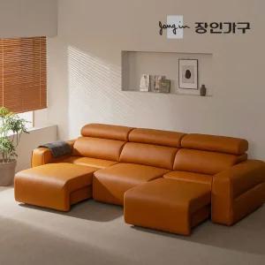 장인가구 조디 전동 모션 슬라이딩 슬라이드 무빙 가죽 리클라이너 1인/3인/4인 소파