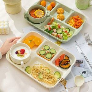 식판 식기 식단식판 앞접시 혼밥 깊은 디너 도자기 식단 어른 세라믹 소량 구획