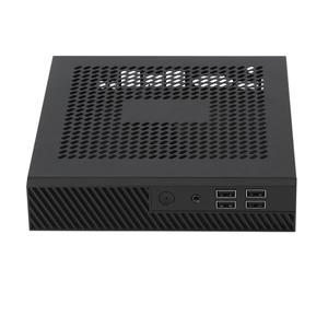 SKTC DX01 미니 섀시 얇은 itx 섀시 자동 산업용 제어 휴대용 컴퓨터 미니 절반 높이, 뒷면