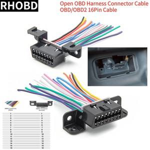 OBD2 케이블 고정 단자 암 헤드 16 핀 풀 니들 컬러 와이어 J1962F 조립 오픈 OBD 하네스 커넥터, 최신 10c