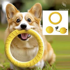 강아지 터그 놀이 장남감 3종 세트 대형견 원반 공 링 스트레스 해소 야외