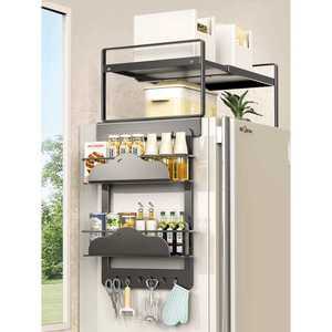 냉장고위 선반 상단 랙 길이조절 정리대 측면 걸이대