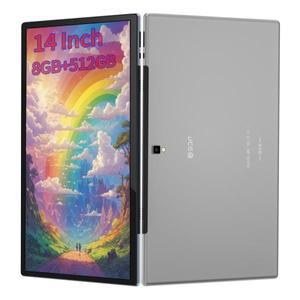 BDF 14인치 태블릿 Android12, 8GB RAM 512GB ROM, 전화 Sim 카드 3G 4G Lte,1TB 확장,1920x1200, 2K 화면