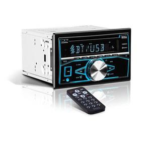 [미국배송] BOSS 오디오 시스템 850BRGB 카 연결 AUX IN, 유닛, USB, - 조명, 멀티 앰프 CD 라디오 딘, 헤드 수신기, 스테레오 플레이어, 호출 AM /FM 블루투스 더블 컬러
