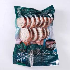 강원도 속초 전통 순대 수제 오징어순대 슬라이스 500g x2개