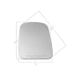 2003-2007 EXPRESS SAVANA 풀사이즈 밴 조수석 오른쪽 88944456 GM1323900용 접착 패드가 있는 APA 교체용 미러 글라스 비가열 스틱온