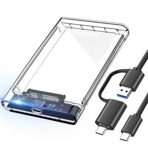 ELUTENG 2.5 SSD 인클로저 5Gbps 하드 드라이브 케이스 도구 SATA에서 USB 3.1 솔리드 스테이트 드라이브 인클로저 USB C SSD HDD 인클로저 최대 4TB 지원 UASP(2.5인치 SSD 및 WD Seagate 삼성용 HDD)