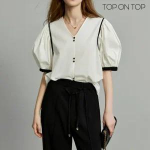 [탑온탑] 샌더 퍼프 블라우스 TP2306036