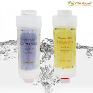 아로마 비타 샤워필터 2개 연수기 염소 테라피 리필