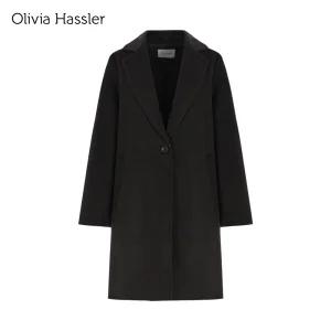 [올리비아하슬러] 원버튼 스트레치 울코트_OHDWCT204