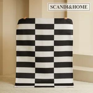 [재고정리] 먼지없는 3단 스트라이프 단모 러그 포인트 카페트 2size