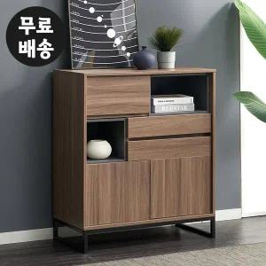 [벤티스가구]이지 다용도 수납장 장식장 인테리어 거실 낮은 미니 장식장 진열장 가구 3단(800)
