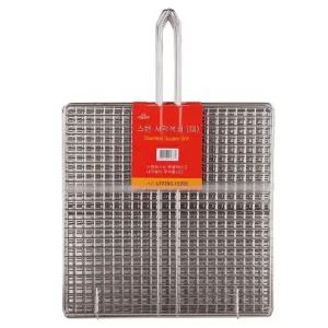 사각석쇠 고기불판 그릴판 숯불구이 손잡이 스텐 망석쇠 구이판