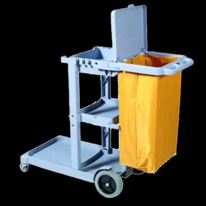 한얼 청소카트 이동식 커버형 쓰레기 수거용 업소용/이동식/청소차/바퀴/핸들/호텔/청소도구/다목적