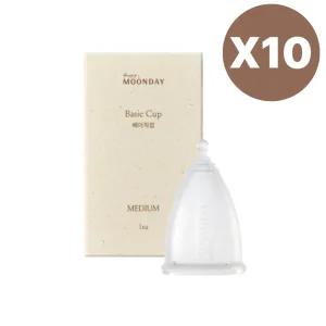 해피문데이 베이직컵 입문자 생리컵 실리콘 미디엄X10
