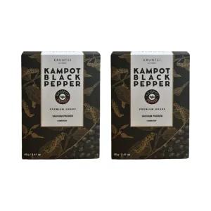 크룬테이 캄보디아 PGI 인증 고식이섬유 블랙 캄폿 통후추 40g, 2개