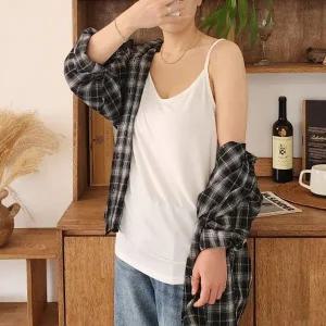 [다잇템] 여자 코디 브이 끈 빅사이즈 큰사이즈 이너티 나시